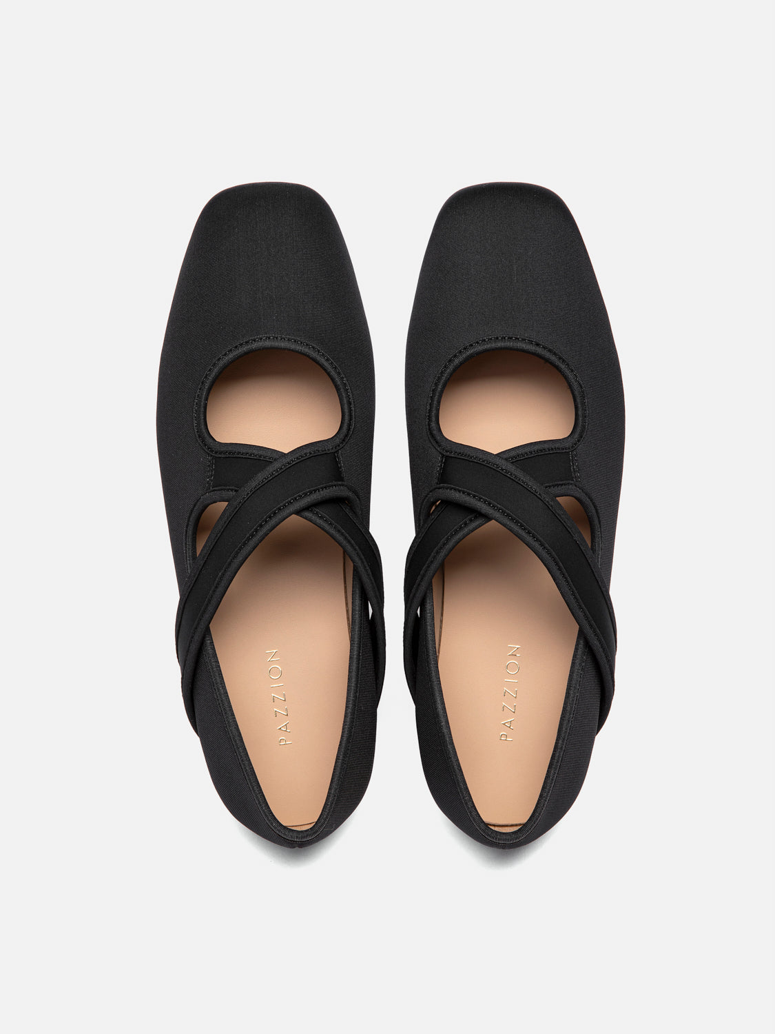 PAZZION, Gloria Criss Cross Flats, Black
