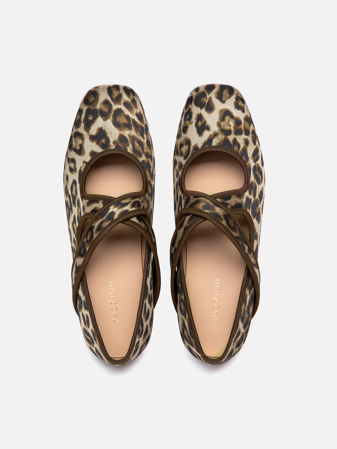 PAZZION, Gloria Criss Cross Flats, Brown