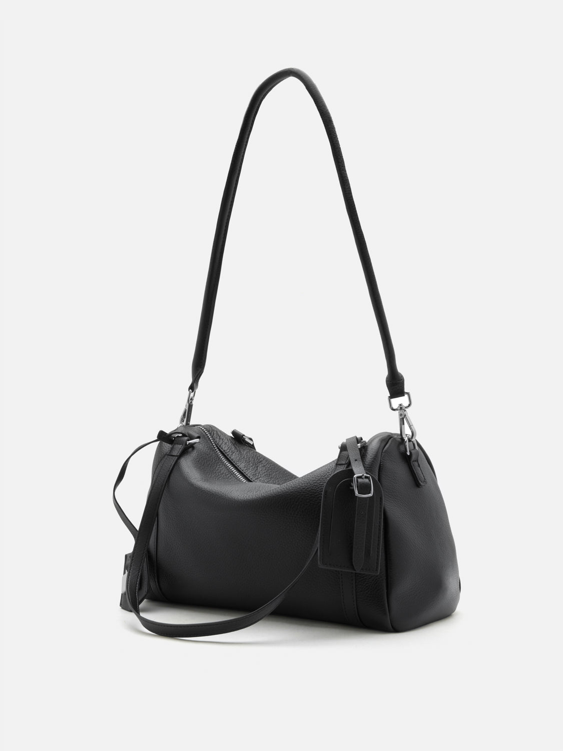PAZZION, Greta Leather Bag, Black