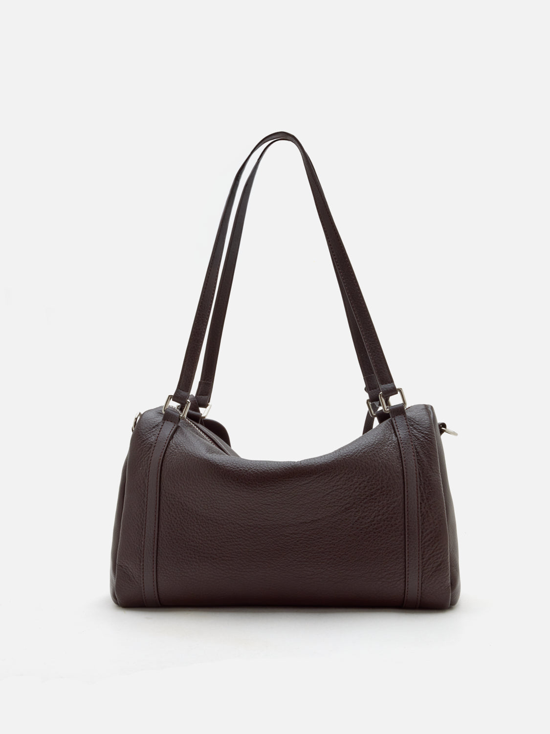 PAZZION, Greta Leather Bag, Darkbrown