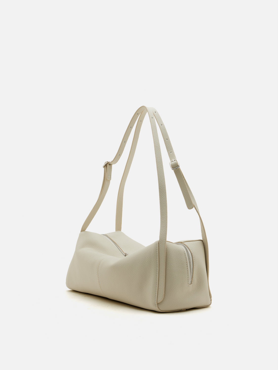 PAZZION, Gretchen Boxy Leather Bag, Beige