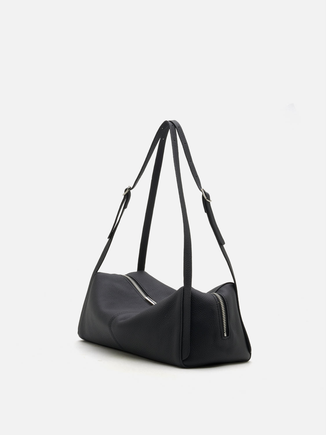 PAZZION, Gretchen Boxy Leather Bag, Black