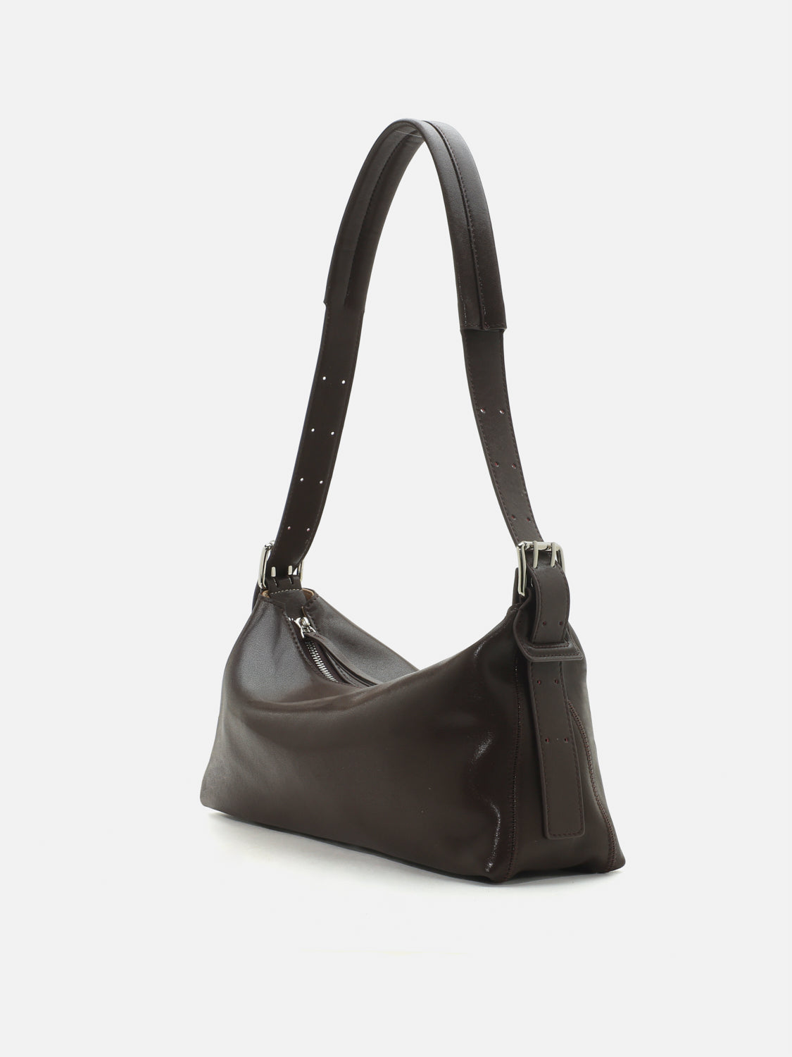 PAZZION, Greyson Leather Bag - Dark Brown, Brown