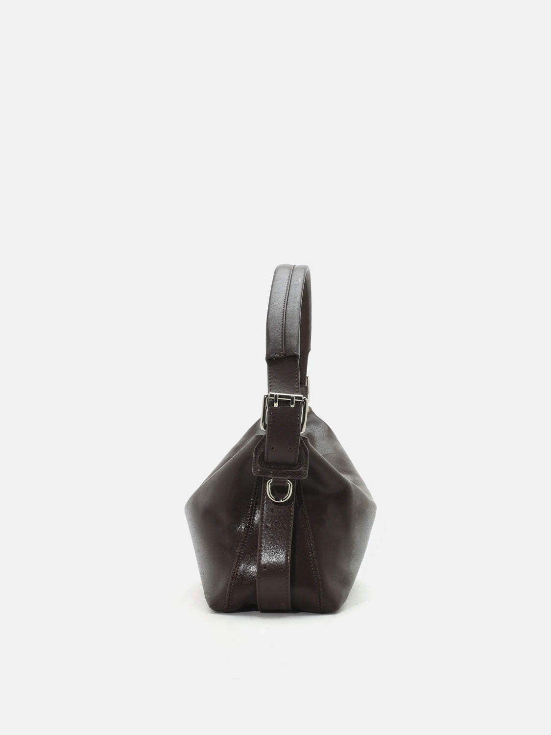 PAZZION, Greyson Leather Bag - Dark Brown, Brown