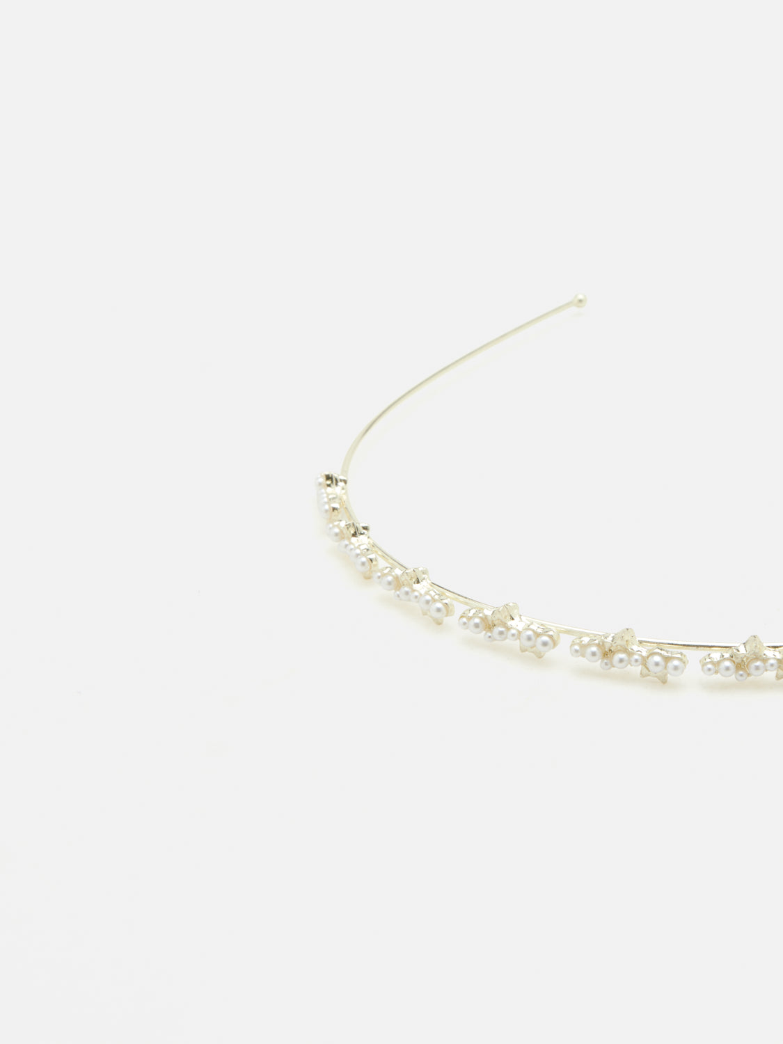 Giovanna Crystal Embellished Hair Band - Gold