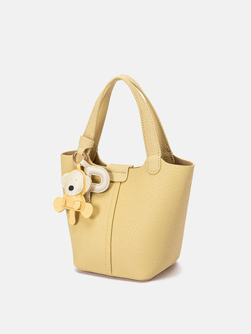 Haley.O Leather Charmed Bucket Bag