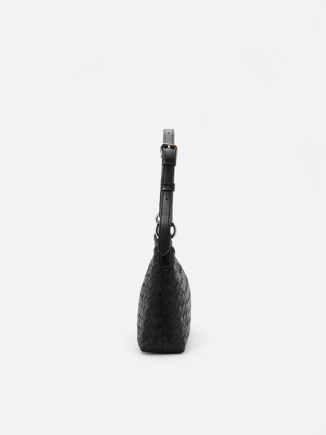 PAZZION, Halina Woven Leather Bag, Black