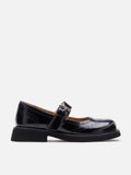 PAZZION, Helena Brogue Mary Janes, Black