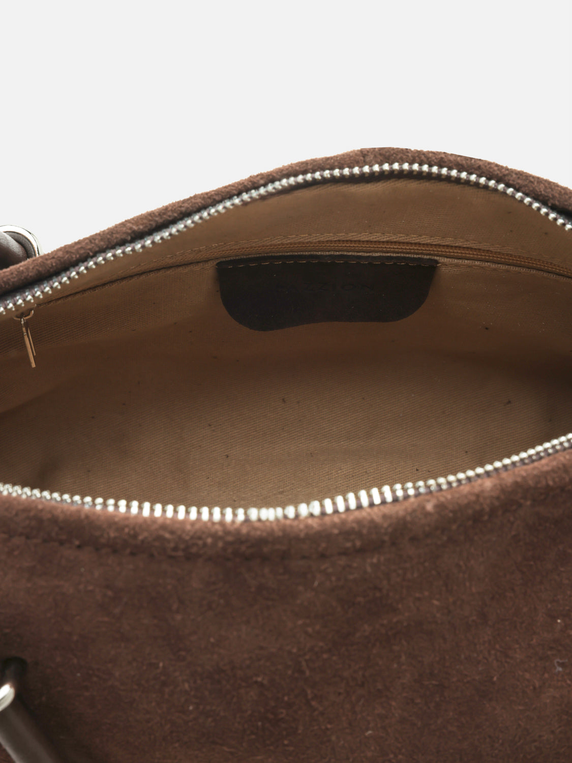 PAZZION, Henrietta Horizontal Leather Shoulder Bag - Dark Brown, Brown