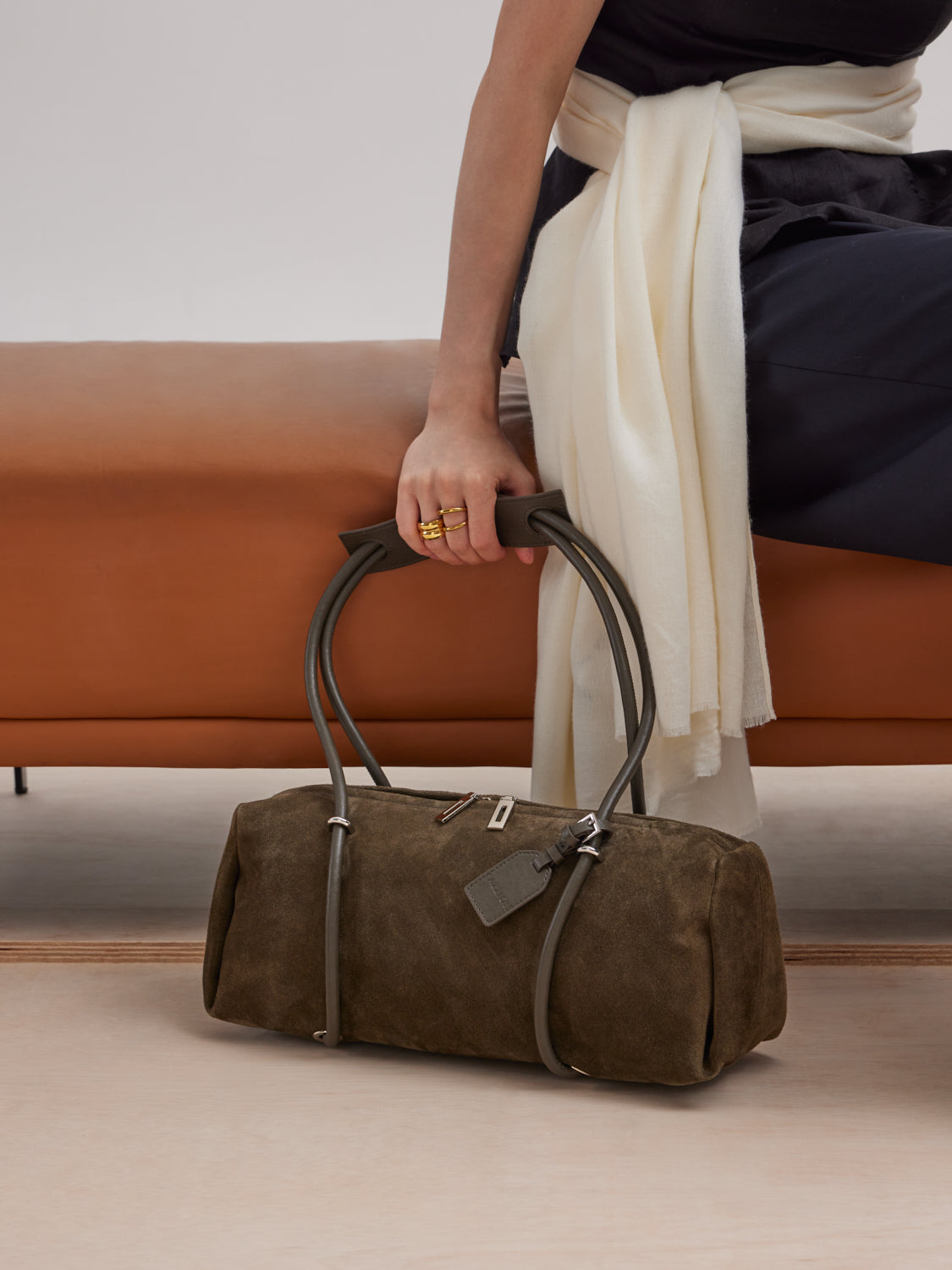 PAZZION, Henrietta Horizontal Leather Shoulder Bag - Dark Green, Green