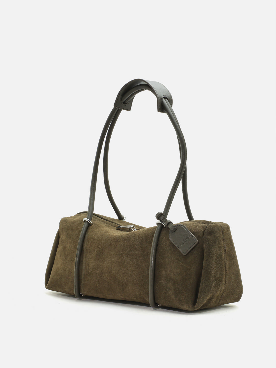 PAZZION, Henrietta Horizontal Leather Shoulder Bag - Dark Green, Green