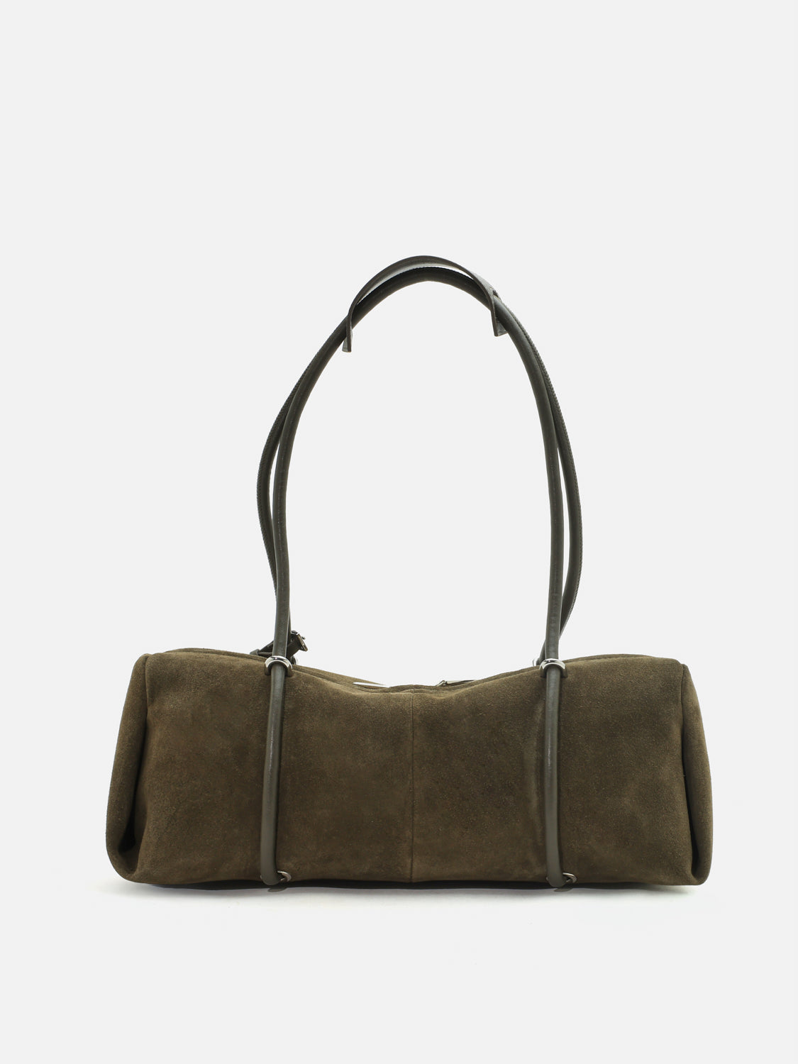 PAZZION, Henrietta Horizontal Leather Shoulder Bag - Dark Green, Green