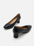 PAZZION, Herve Square Toe Low Heels, Black