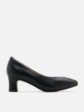 PAZZION, Herve Square Toe Low Heels, Black