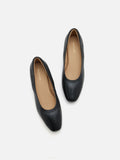 PAZZION, Herve Square Toe Low Heels, Black