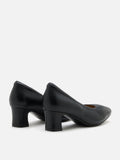 PAZZION, Herve Square Toe Low Heels, Black
