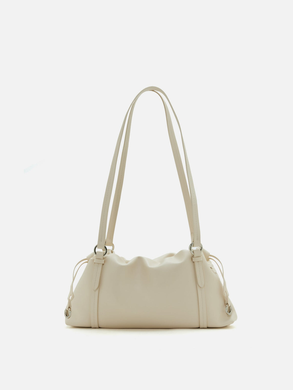 PAZZION, Ida Woven Leather Shoulder Bag, Beige