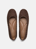 PAZZION, Imani Woven Flats, Darkbrown