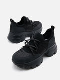 PAZZION, Imogen Bow Sneakers, Black