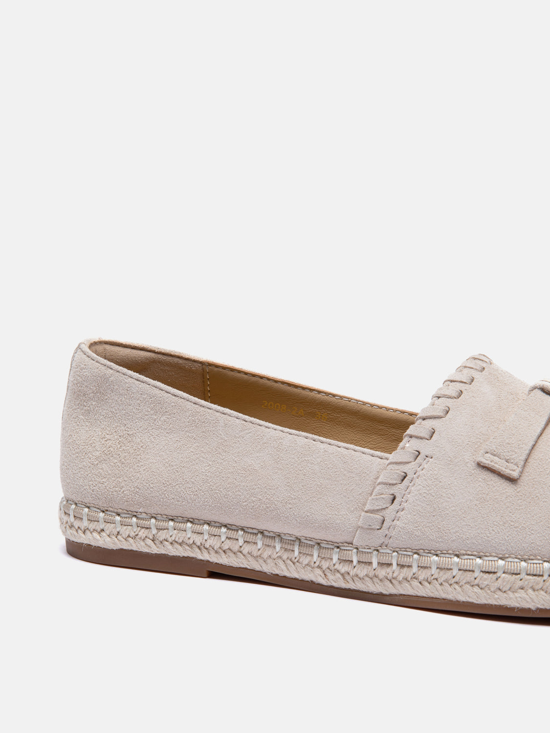 PAZZION, Inyssa Suede Tassel Espadrilles, Almond