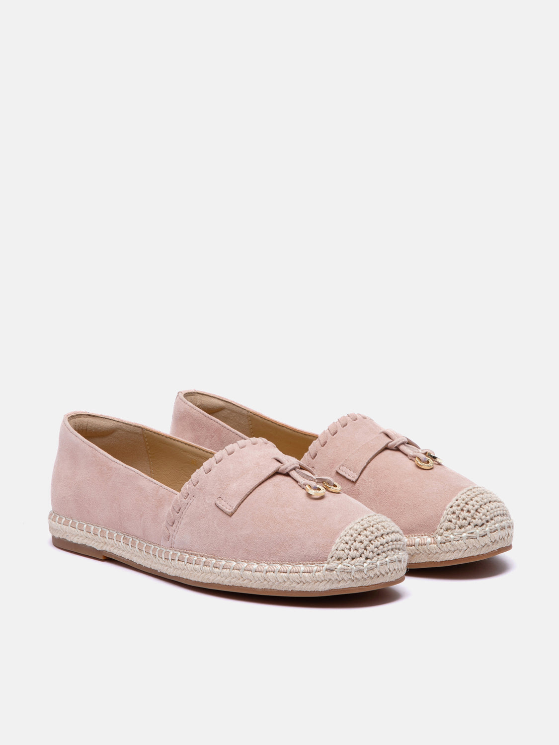 PAZZION, Inyssa Suede Tassel Espadrilles, Pink