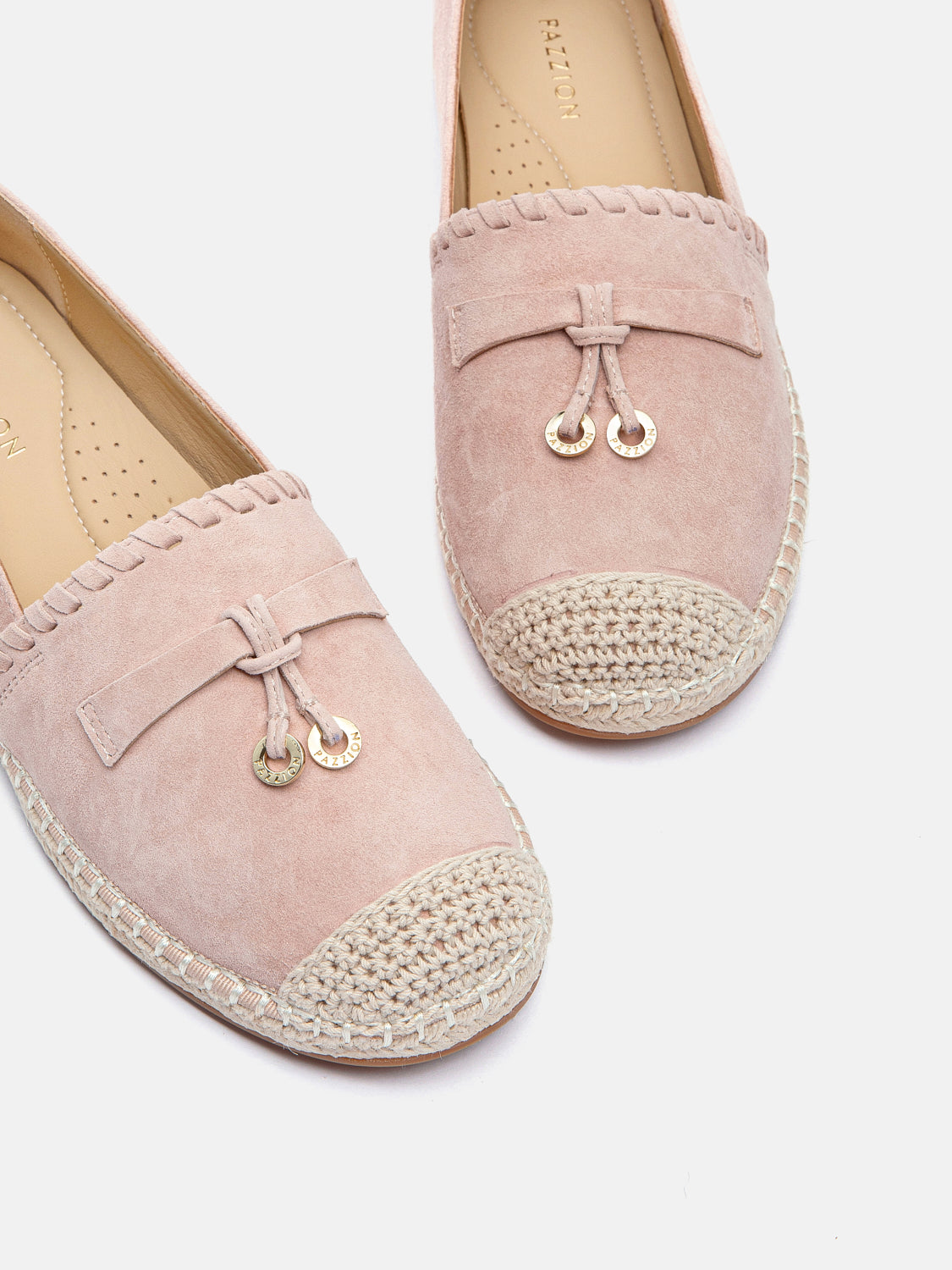PAZZION, Inyssa Suede Tassel Espadrilles, Pink