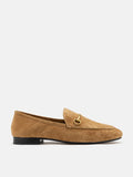Isabeau.S Metal Buckle Leather Loafers