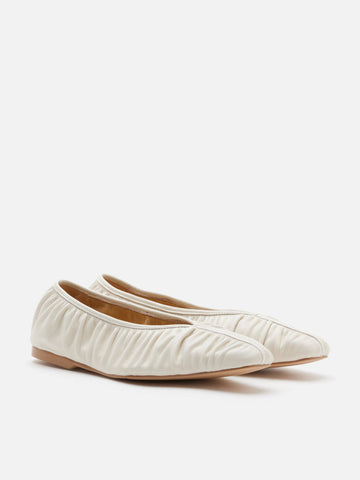 Isabella Gathered Ruched Flats