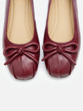 PAZZION, Janae Sculpted Bow Knot Flats, Wine