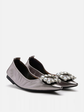 Jannat Jewel Buckle Foldable Flats