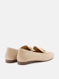 PAZZION, Jaya Minimalist Horsebit Loafers, Almond