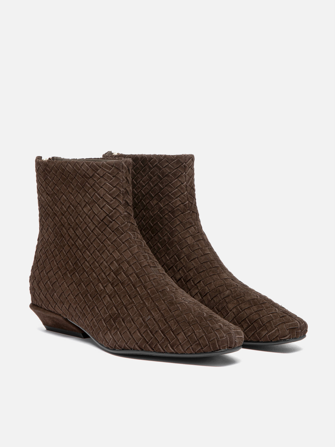 PAZZION, Jeanette Suede Ankle Boots, Darkbrown