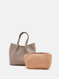 PAZZION, Jil Top Handle Bag, Grey