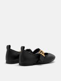 PAZZION, Judith Ruched Strap Maryjanes, Black