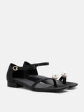 PAZZION, Kailyn Pearl Sandals, Black