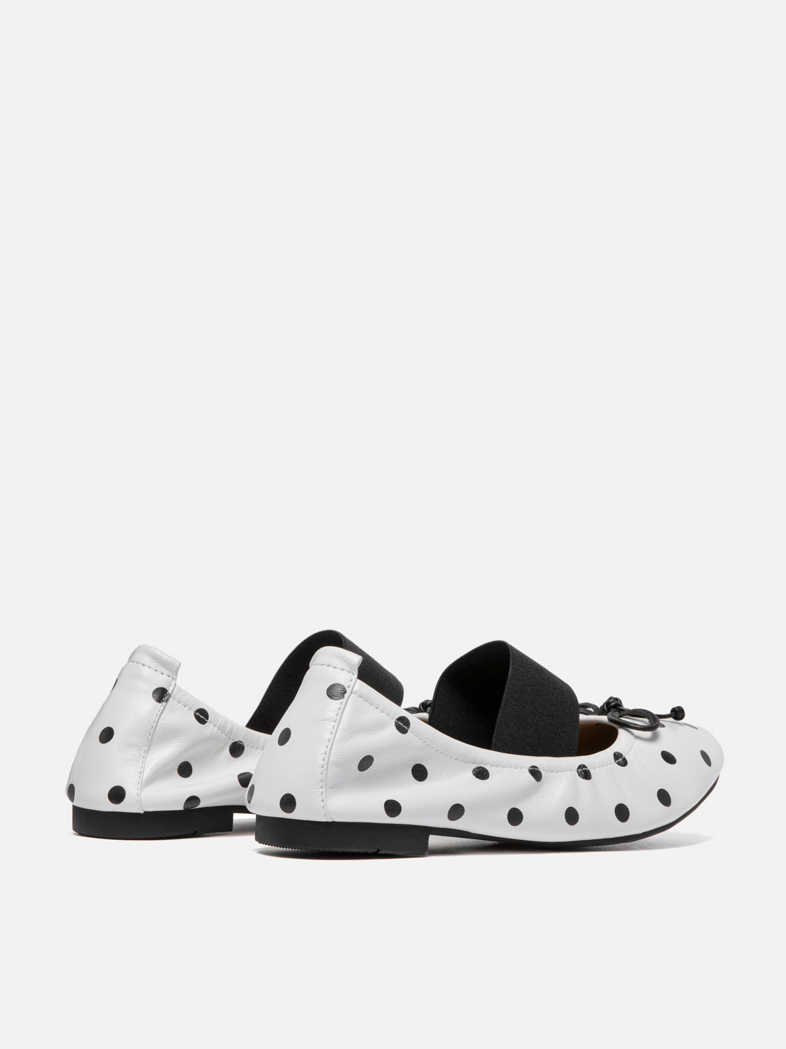 PAZZION, Kalina Polka Dot Leather Mary Janes, White