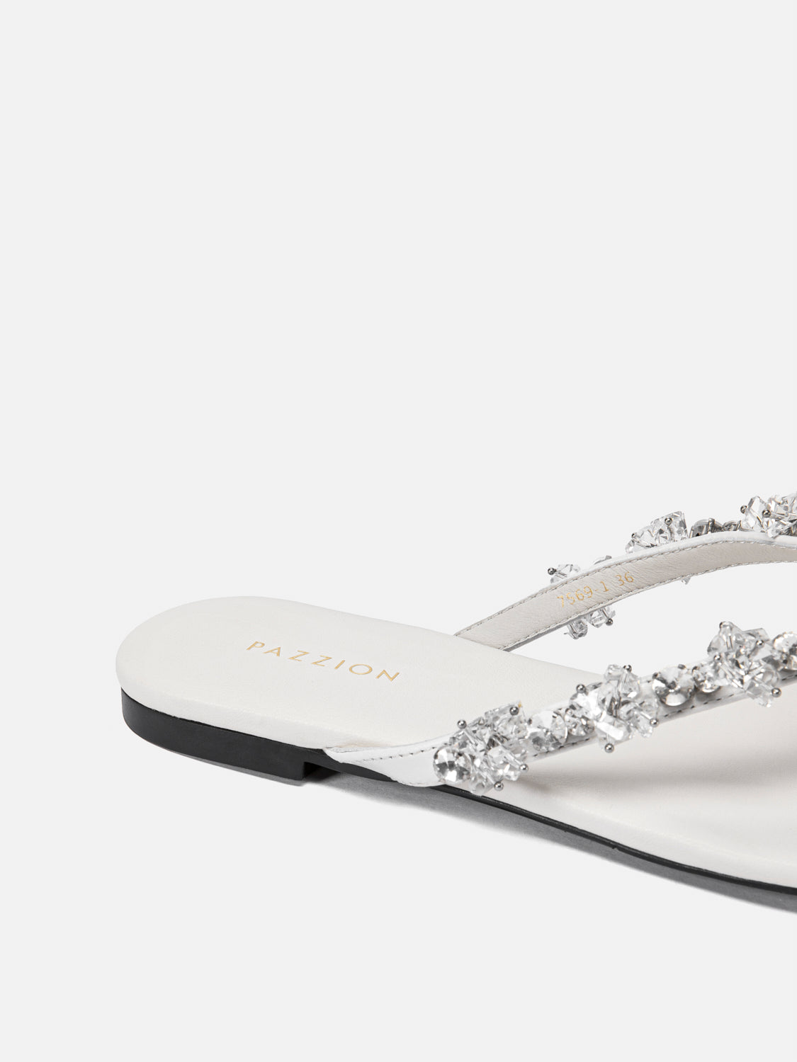 PAZZION, Karessia Diamante Embellished Sandals, Beige