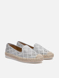 PAZZION, Karivyn Crystal Embroidered Espadrilles, Grey