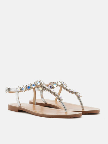 Image 214: Kienna Embellished T-bar Sandals