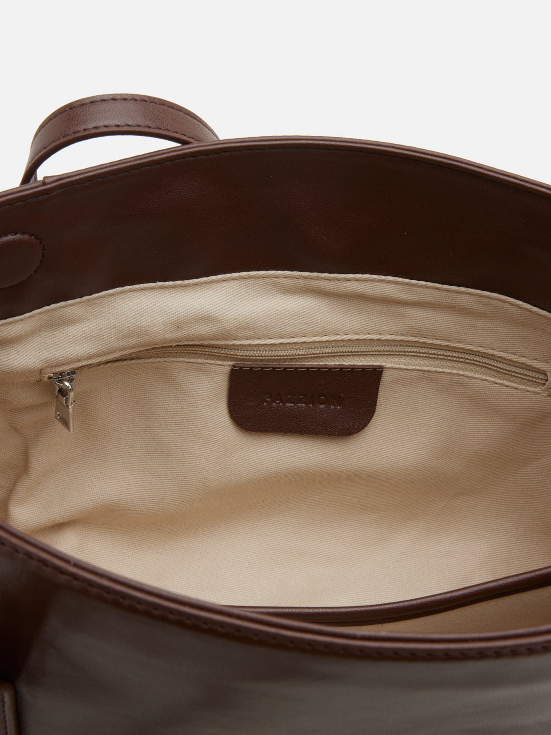 PAZZION, Kyravelle Leather Shoulder Bag, Darkbrown