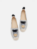 PAZZION, Larisse Horse Motif Espadrilles, Black