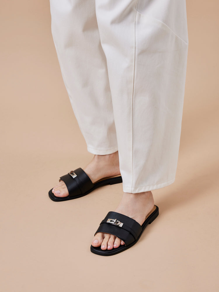PAZZION, Lexley.O Twist Lock Accent Slides, Black