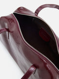 PAZZION, Louella Crinkled Elongated Handle Bag, Wine