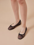PAZZION, Lourdes Bow Mesh Flats, Brown