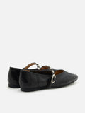 PAZZION, Lumi Coin-Studded Mary Janes, Black