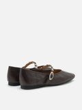 PAZZION, Lumi Coin-Studded Mary Janes, Brown