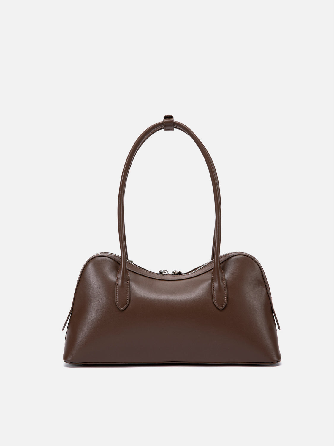 PAZZION, Lycorisse Orchid Leather Shoulder Bag, Darkbrown