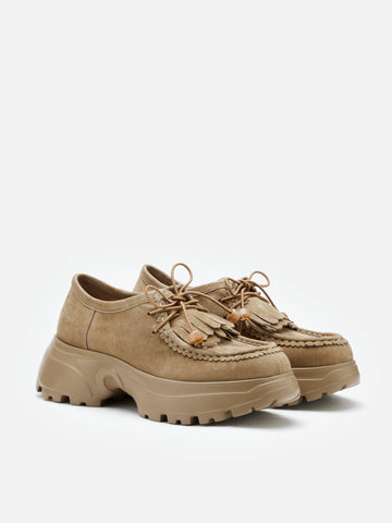 Maeve Suede Fringed Loafers