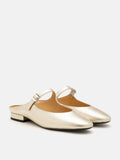 PAZZION, Maia Strapped Mules, Gold
