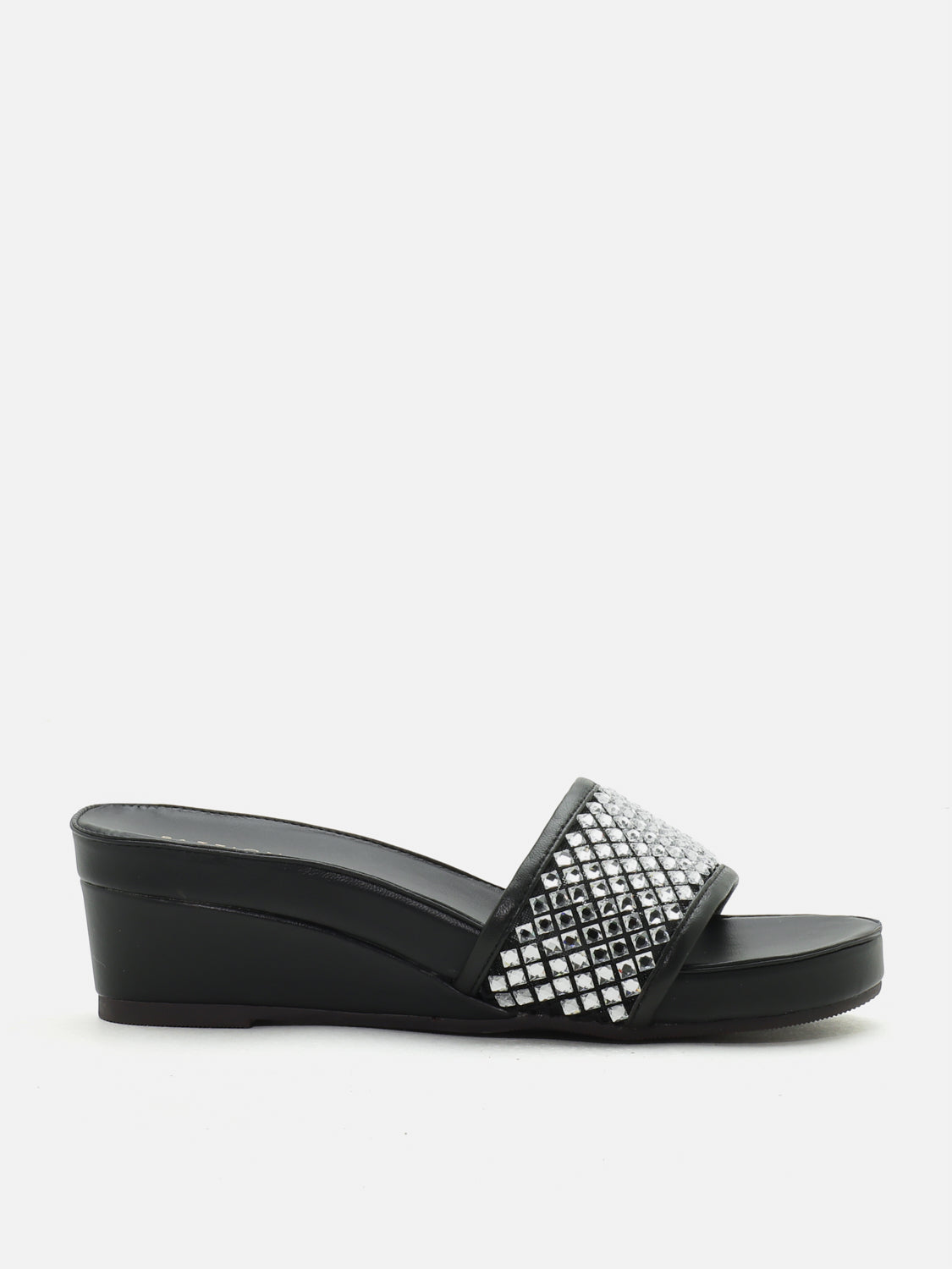 PAZZION, Malia Crystal Embellished Wedges - Black, Black